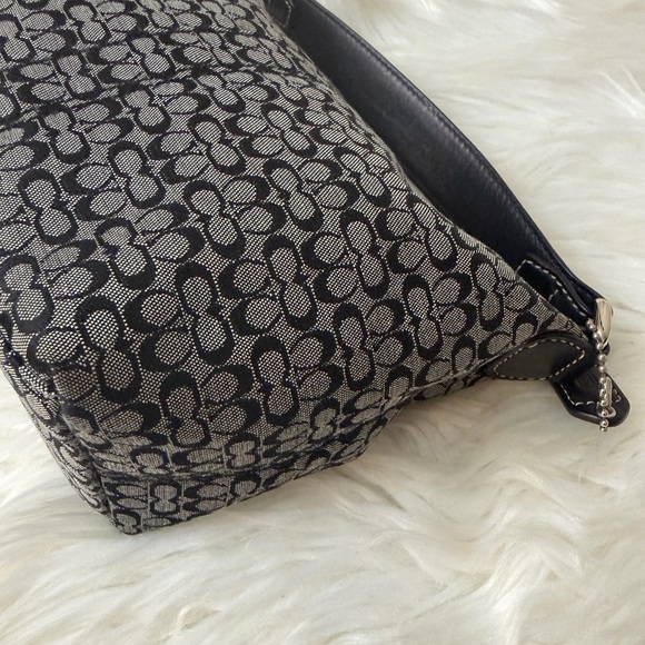 Coach Monogram Black and Gray Shoulder Bag - Picture 6 of 7